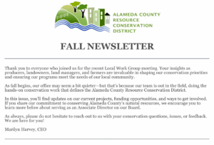 Fall 2025 Newsletter final pic for web Alameda County Conservation Partnership