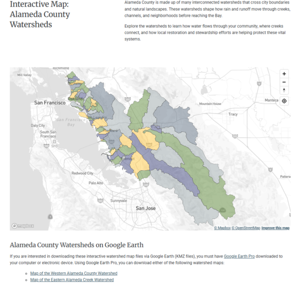 Alameda County Watershed Interactive Map